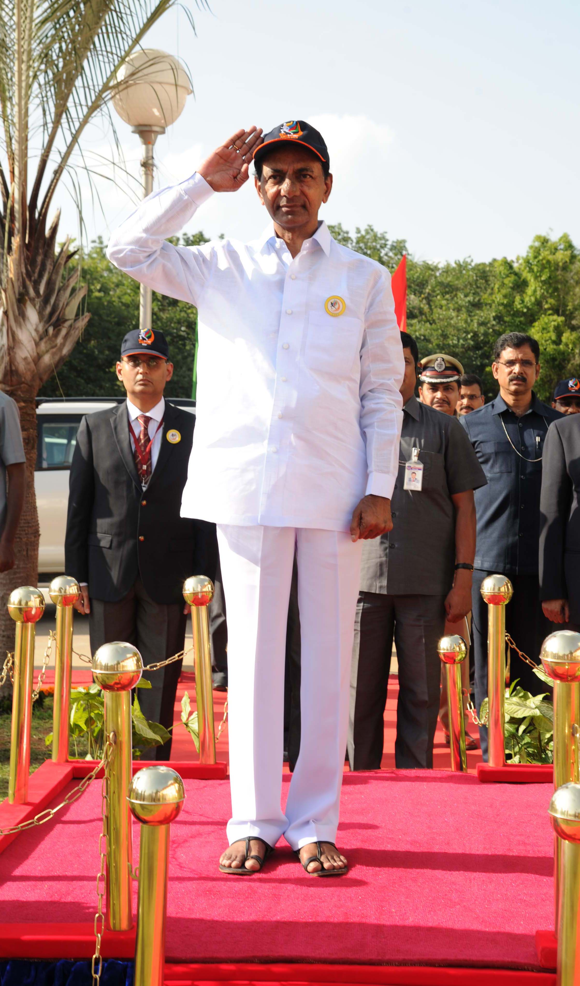 CM KCR at All-India Police Sports Meet photos