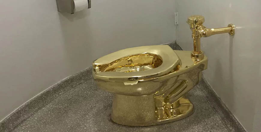 Please use the gold toilet