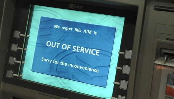 ATMs fail- cash goes dry