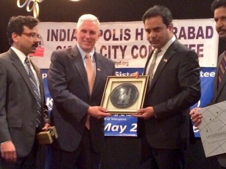 KTR congrajulates VP- USA Mike Pence