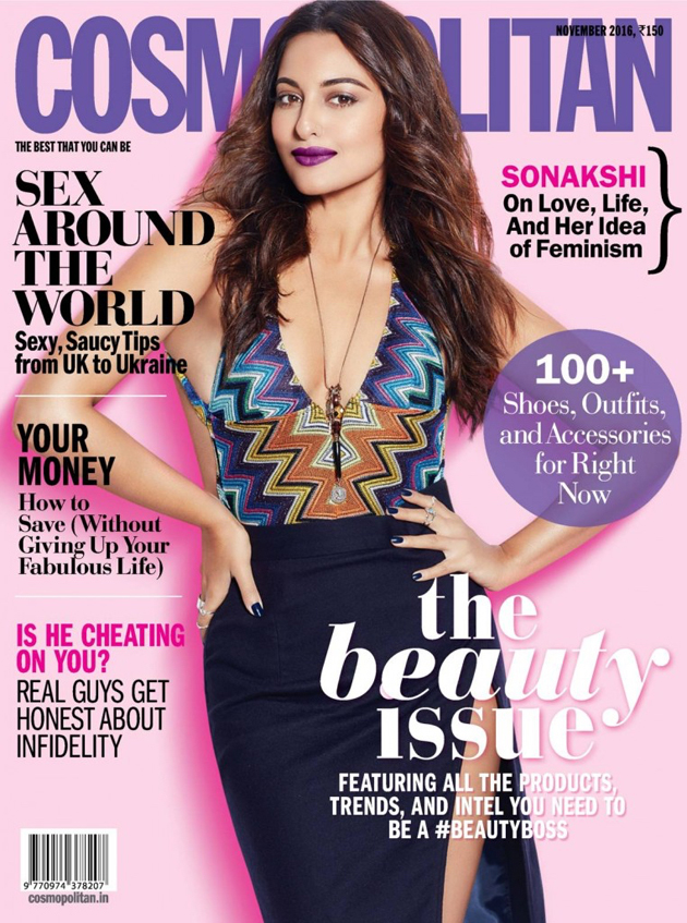 Sonakshi Sinha hot poses for Cosmolitian Magazine