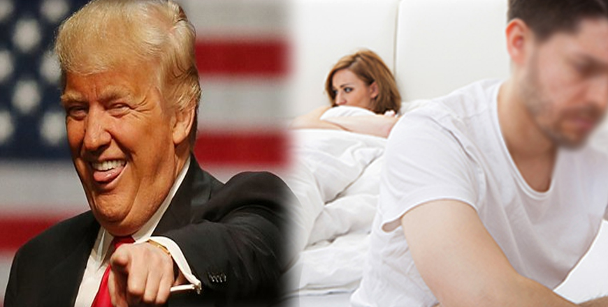 He voted for Trump- She stops sex
