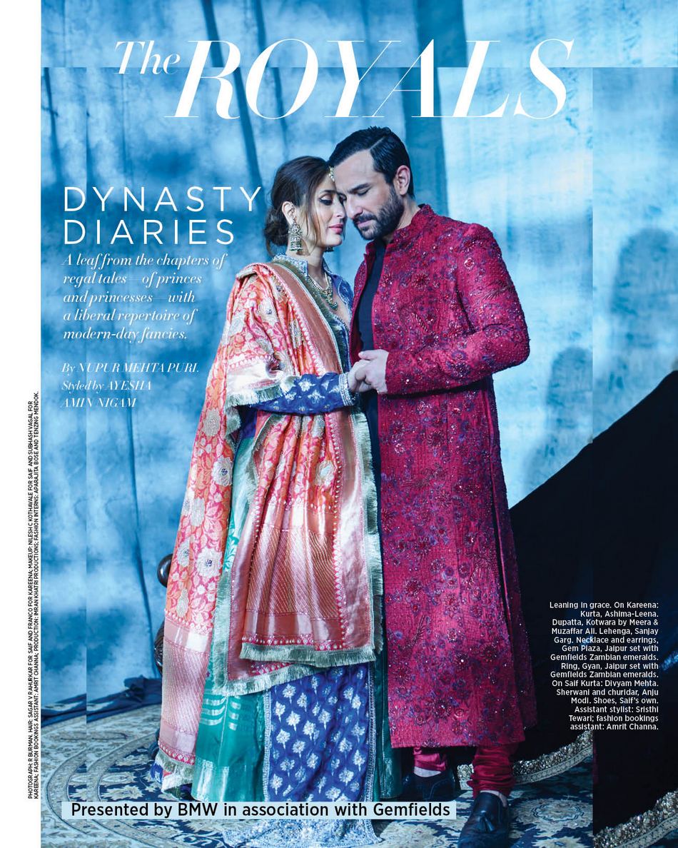 Saif Ali Khan and Kareena pose for Harper's Bazaar Bride