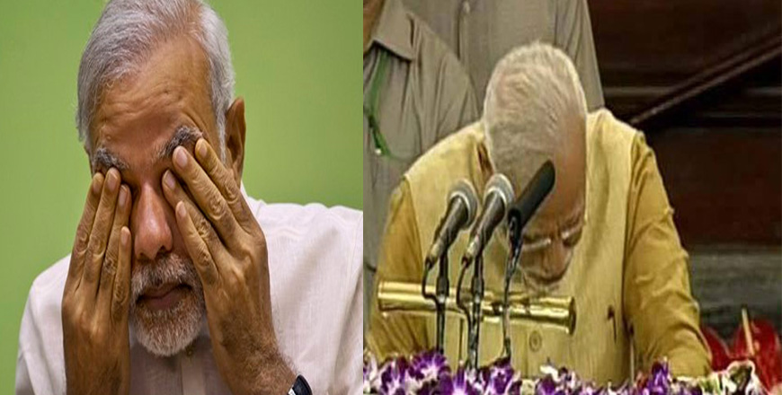 Why is the PM Modi crying ?