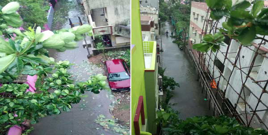 Cyclone hits Tamilnadu -Heavy rains in TN &AP