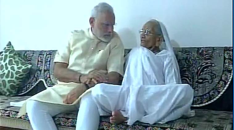 PM Modi meets his Amma