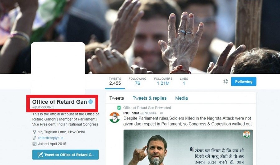 Rahuls twitter hacked-abused
