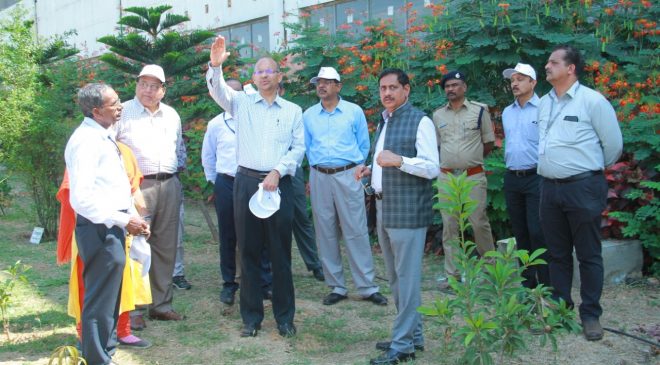 MD, HMRL & COO,L&TMRHL at launching of plantation programme at Uppal Metro Depot today. (3)