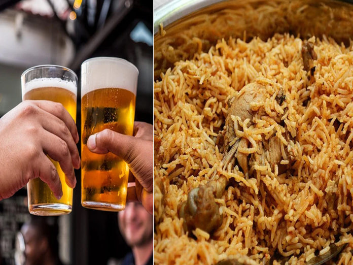 Beer with Biryani