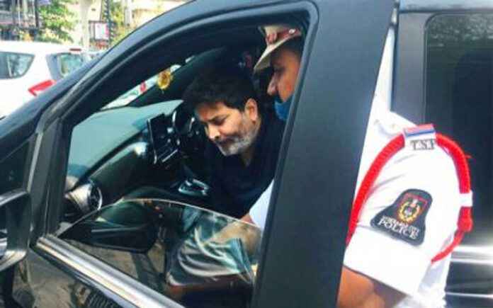 Trivikram fined by Traffic police