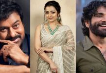 Trisha with Nag, Chiru and Dhanush