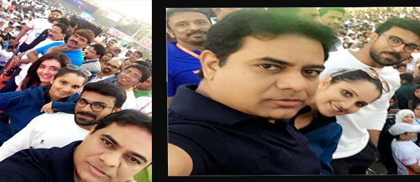 Minister KTR With Selfies