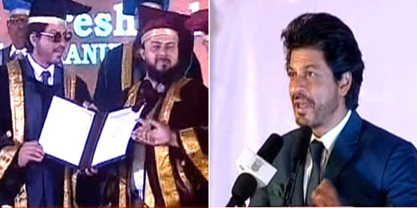 SRK receives honorary doctorate 