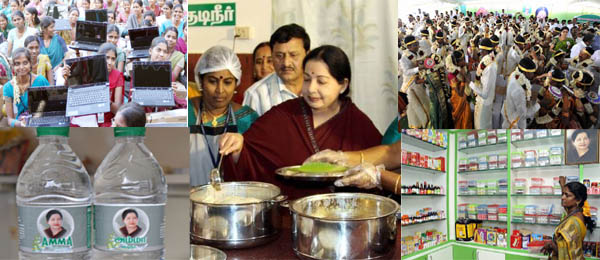 Jaya's free schemes to TN people