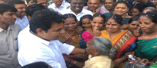 Minister KTR Intaract with people in Medchal