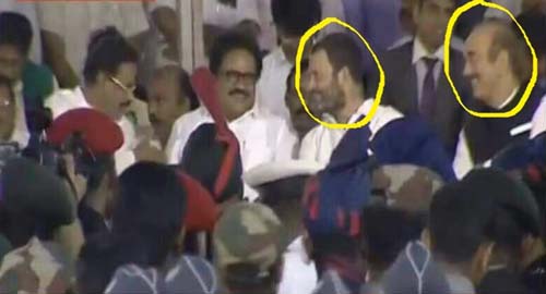 Rahul Gandhi Laughing At Jayalalitha's Funeral