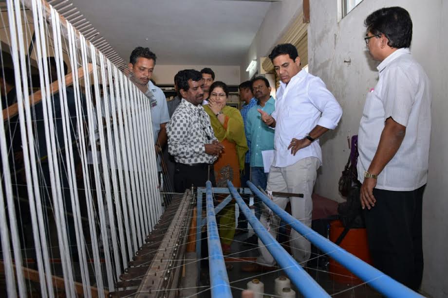 Minister KTRama Rao visit Pochampally