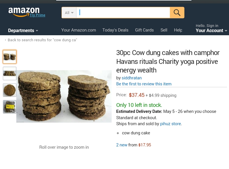 Cow Dung Cakes (Pidakalu) Selling Online
