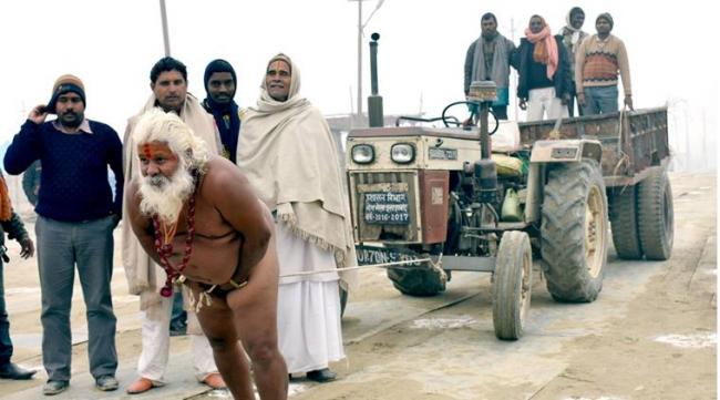 baba’ pulling a tractor with his genitalia are going viral