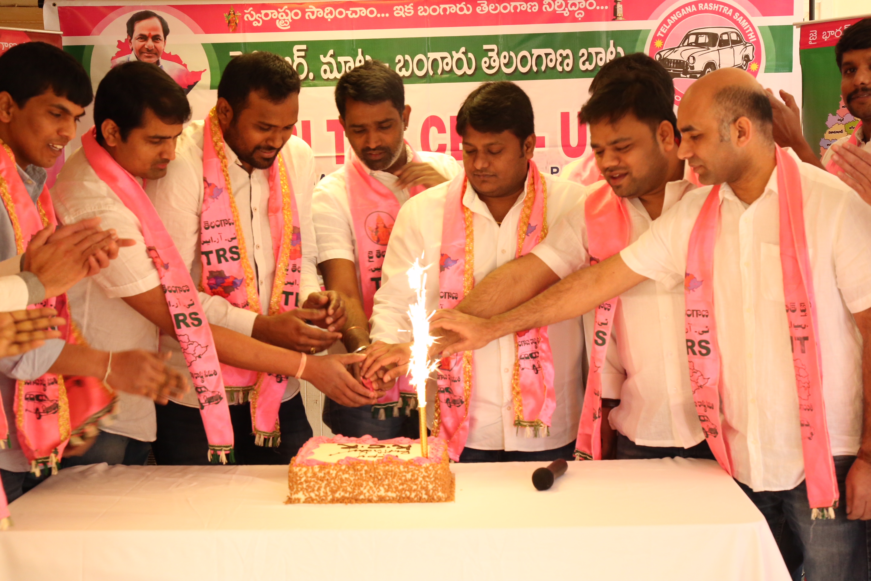  NRI TRS UK celebrated CM KCR birthday in grand scale at London 