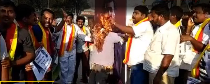  Cauvery verdict effect: Rajinikanth termed drohi, actor's effigy on fire