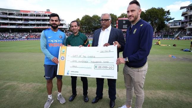  Indian and South African cricketers donate Rs 5.5 lakh to 