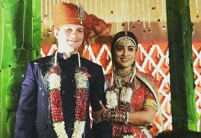 Shriya Saran and Andrei Koscheev’s wedding in Udaipur