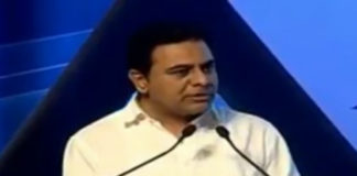 KT Rama Rao addressing the gathering at “Decade of Excellence