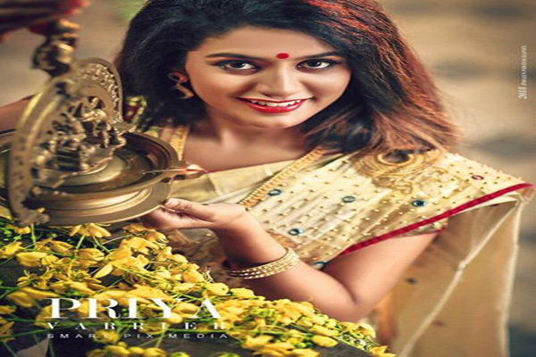 Priya Prakash Varrier wishes Happy Vishu looks saree