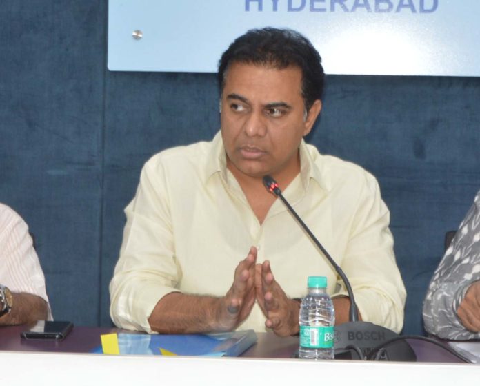 Minister for MA&UD KTR on GHMC Review Meeting