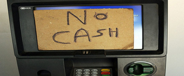 No cash with ATMs