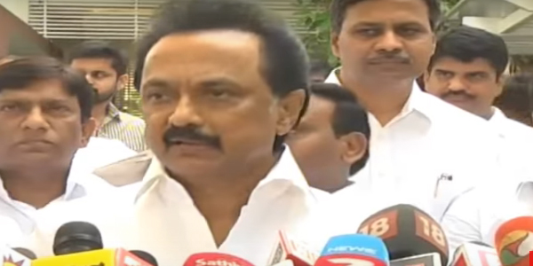 DMK Leader MK Stalin Speaks With Media After Meeting 