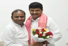 Anil Kuramachalam greeted by MP Santosh Kumar