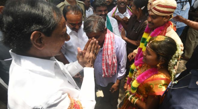 cm kcr attends marriage 