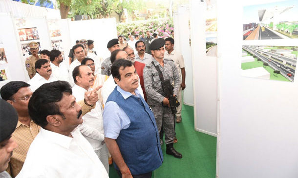 Gadkari launches flyover works in Uppal
