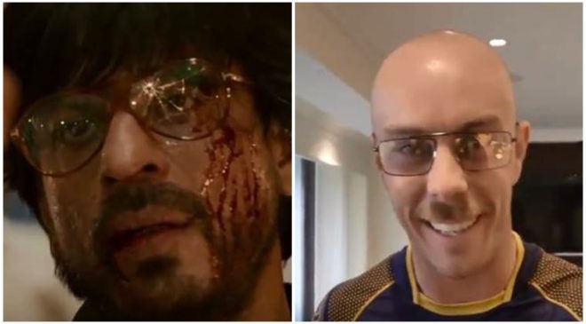  kolkata knight rider Players Tried To Attempt Shah Rukh Khan's Dialogues