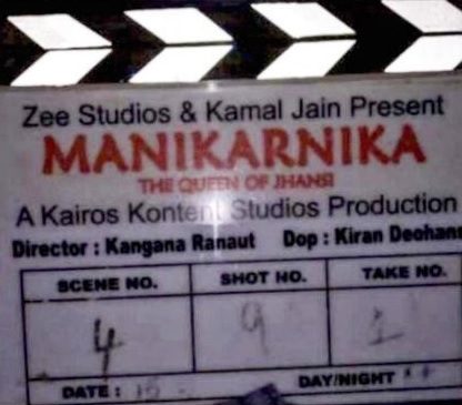 Manikarnika clapboard shows Kangana Ranaut as 'director', actor's ...