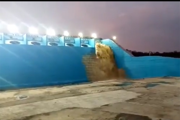 Mallanna Sagar Surge Pool Wet Run Successful