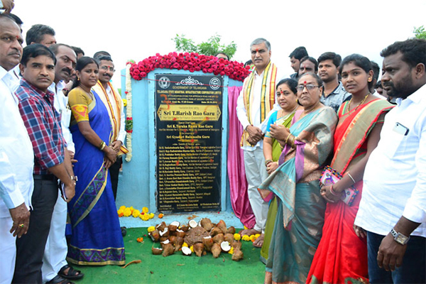 Minister Harish Rao Lays Foundation Stone For Road Works