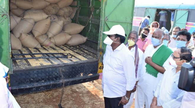 Minister puvvada launched RTC cargo services