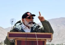 Prime Minister Narendra Modi addresses soldiers