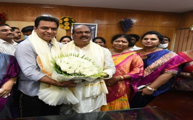 ఎమ్మెల్యే బాజిరెడ్డికి మంత్రి కేటీఆర్ శుభాకాంక్షలు..