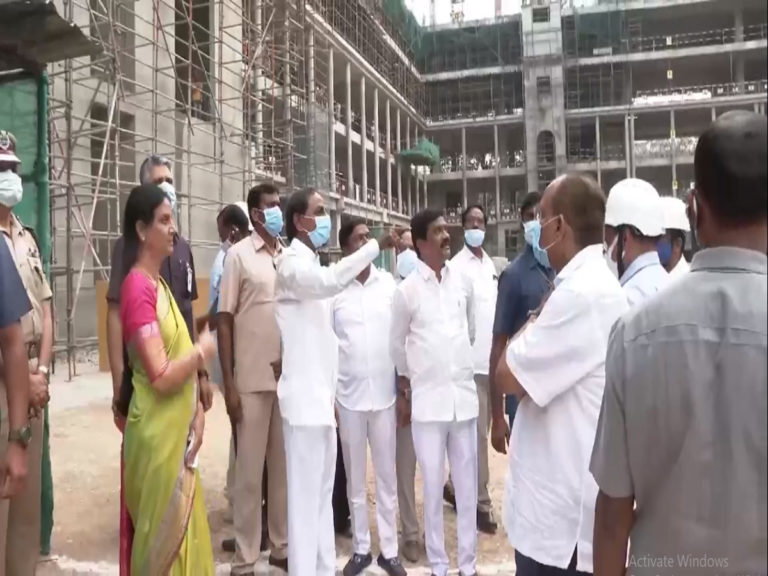 కొత్త సచివాలయం నిర్మాణ పనులను పరిశీలించిన సీఎం కేసీఆర్..