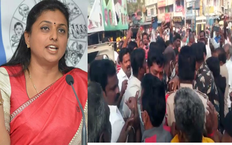 వైసీపీలో వర్గ పోరు.. రోజాకు వ్యతిరేకంగా ఆందోళన..