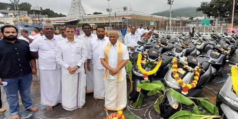 టీటీడీకి టీవీఎస్ మోటర్స్ విరాళం..