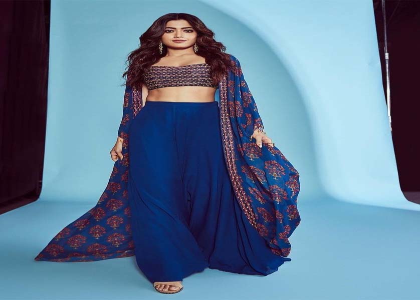 Actress Rashmika Mandanna Beauty in Blue