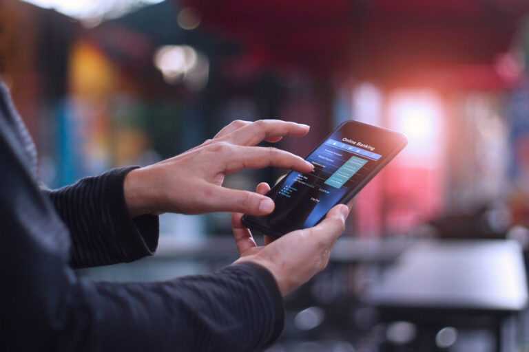 Man using mobile