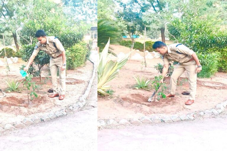 గ్రీన్‌ ఛాలెంజ్‌…మొక్కలు నాటిన డీసీపీ