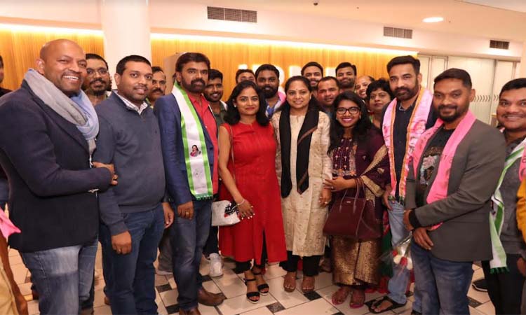 ఎంపీ కవితకు ఆసీస్‌లో ఘనస్వాగతం..