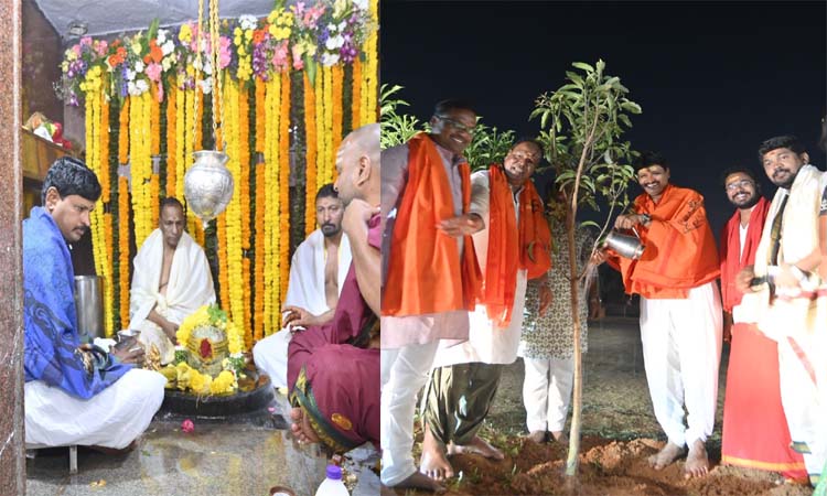 కీసరలో సంతోష్ కుమార్ ప్రత్యేక పూజలు